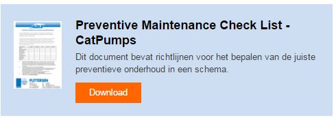 Catpumps preventief service onderhoud