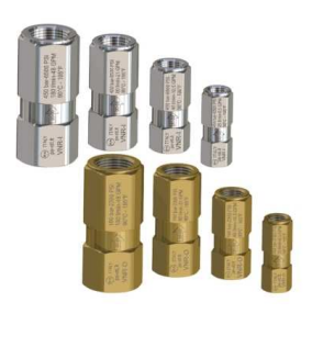 Terugslagkleppen rvs & messing